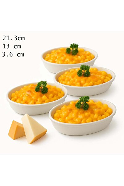 LİBBEY "Oval Oven Dish Set - Heat Porcelain 4 Pieces, 8.4 x 5.3 x 1.4 inches ✨"