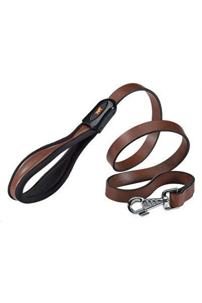 Ferplast سلسلة جلد للكلاب من جيوتو جي، اللون: بني، الأبعاد: 25 مم × 120 سم