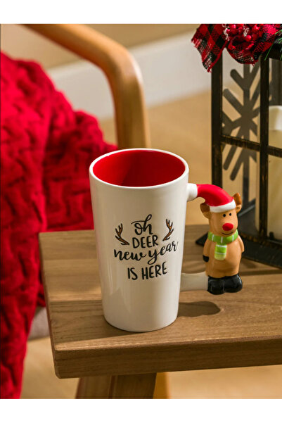 LC Waikiki Christmas Themed Ceramic Mug with Deer Figure 480 ml - 1 Piece