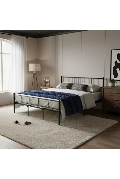 DEC4 سرير حديد بأساس معدني قوي 200*180سم