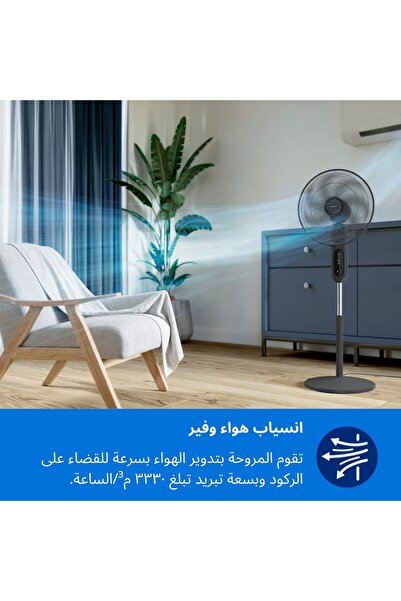 Philips Long-Range Tower Fan with Aroma Diffuser, 3330 m³/h, 3 Speeds - CX1520/01