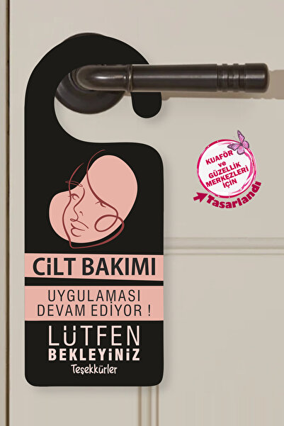 karanca parti süs Skin Care Continues Please Wait Door Handle Hanger for Hair...