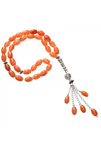 Eagal Orange Natural Stone Prayer Beads (Tasbih)
