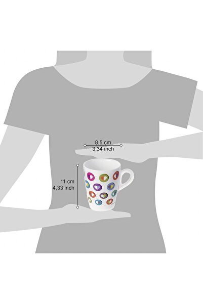 Omada Mugs and cups - PLEXART Set of 2 mugs - Heart Color