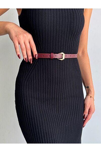 KIRASE Women's Bridge Buckle Detailed Trouser Belt, Coat Belt, Dress Belt, Shirt Belt