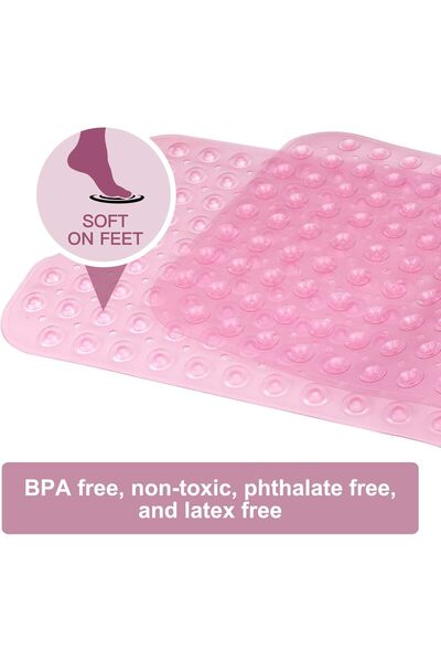 Primo Plus Bath Tub Mat Non-Slip and Extra Large, Bathtub Mat, Machine Washable Bathroom Mats with Drain Holes
