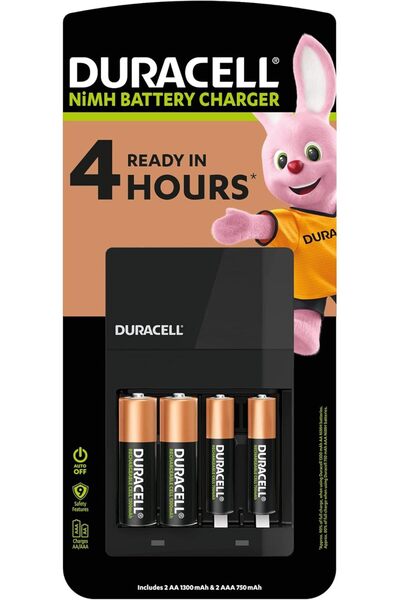 Duracell شاحن بطارية لمدة 4 ساعات، عدد 1