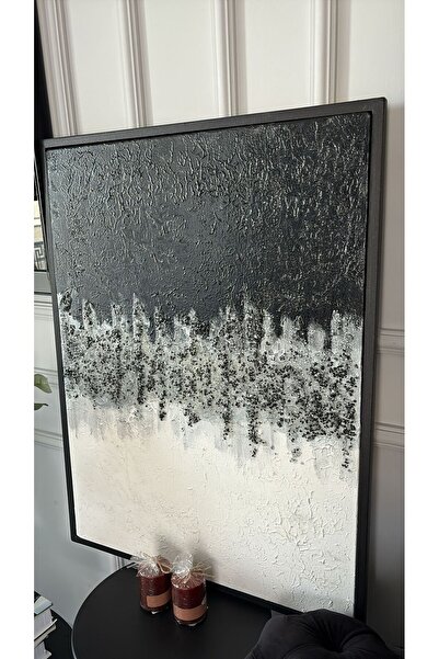 Store BesArt- Rölyef Dokulu Taşlı Tablo- Modern - çerçeveli