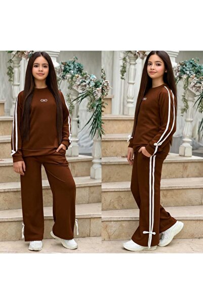 EFSACE Alo Printed Bowknot Girl's Suit Fleece-Lined Corded Fabric Fabric 6 16 Years Old