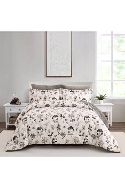 Cannon Canon Flannel Floral Bedspread with Sewn Filling 240x260cm 6 Pieces Double Size Donna