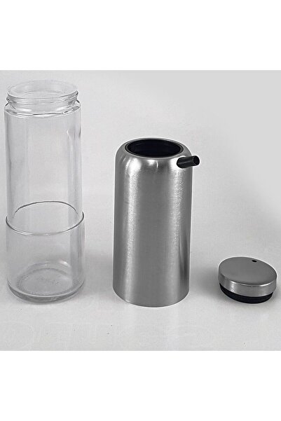cc bin shihon Olive oil dispenser, slim and convenient stainless steel with a 250ml glass bottle for dispensing oil and vinegar.
