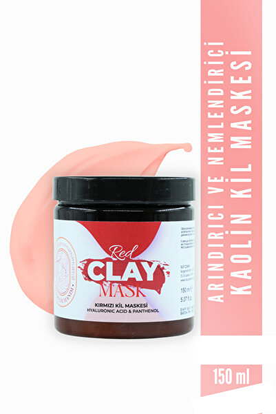 HANZADE HANIM Kırmızı Kil Maskesi B5 Vitamini, Hyaluronic Acid Kaolin 150ml