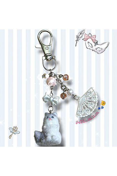 hbtasarim Sevimli Tüylü kedicik charm🐾 hediyelik tasarım anahtarlık