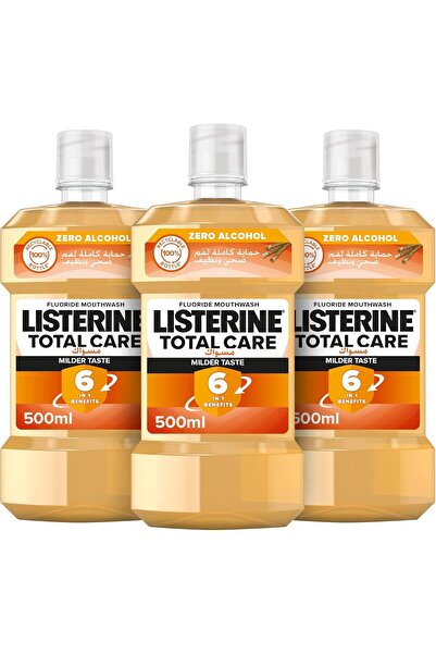 Listerine Mouthwash Miswak Milder Taste 500 ml, 2 + 1 Free Pack