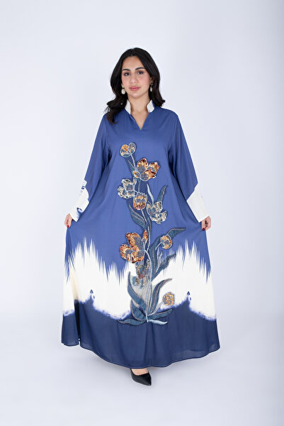 IKKXA تطريز خرزي زهري بألوان أومبري