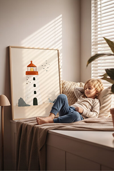 Posteria İskandinav Tekli Çocuk Odası Tablosu, Çocuk ve Bebek Odası Dekoru, D...