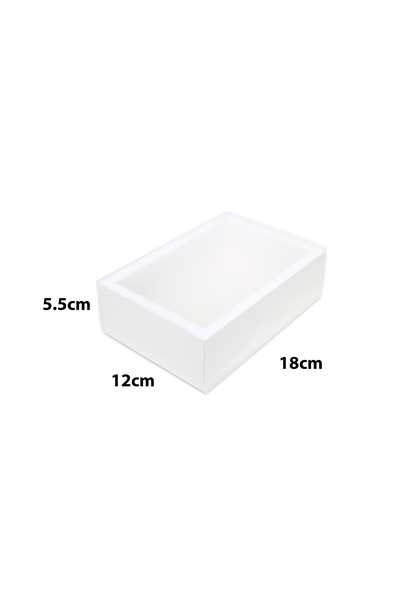 Generic 12 قطعة من علب هدايا ورقية شفافة بتصميم سحاب اللون أبيض