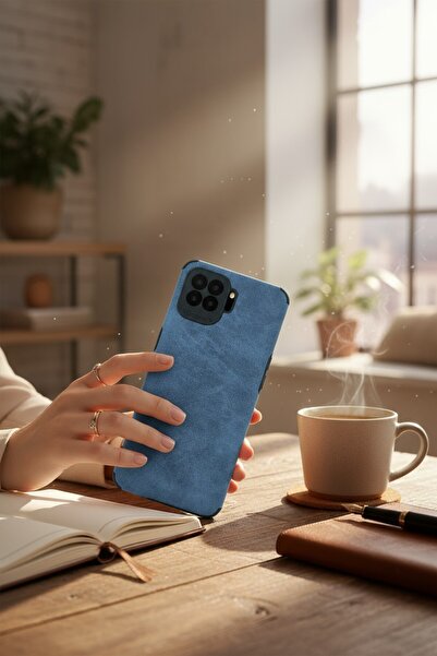 batuteknoloji Oppo Reno 4 Lite Kamera Korumalı Süet Görünüm Suni Deri BTU Sil...