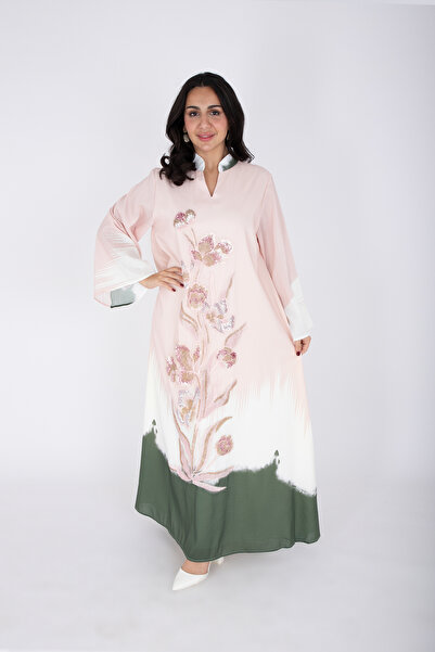 IKKXA تطريز خرزي زهري بألوان أومبري