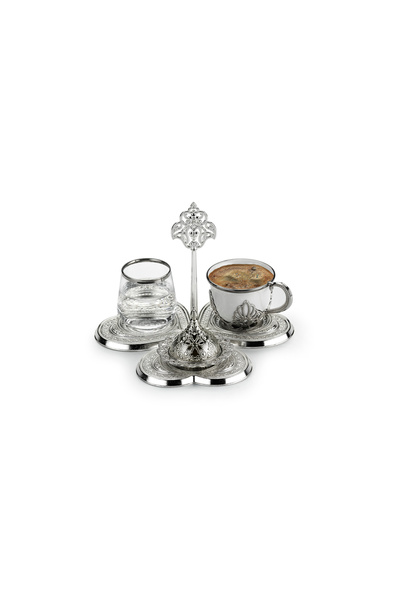 KT HOME Groom's Coffee Set Turkish Coffee Single Cup Set with Tray Water Glass Promise Engagement