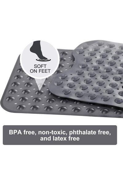 Primo Plus Bath Tub Mat Non-Slip and Extra Large, Bathtub Mat, Machine Washable Bathroom Mats with Drain Holes