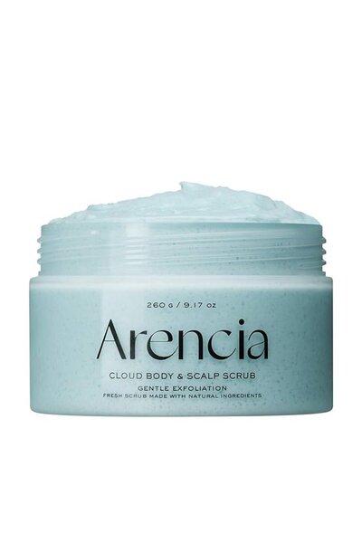 Arencia Exfoliant Fresh Cloud – Mentă și Crin Francez - Exfoliant pentru corp și scalp pentru o exfoliere delicată