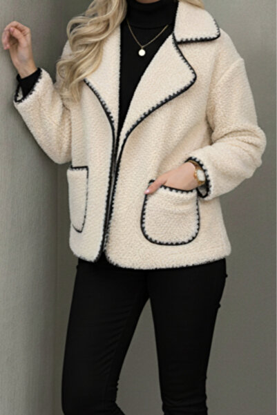 ALFUDO Moda Collection Valley Women's Double-Breasted Collar Teddy Coat