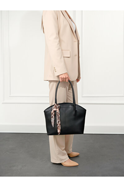 Rivina Laura Women's Scarf Double Handle Shopper Hand and Shoulder Bag (Scarf Color May Vary)