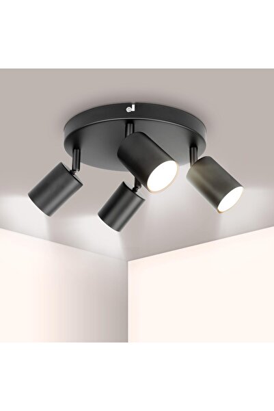 ROSE LIGHTING spot 4lü yuvarlak siyah renk salon-mutfak-yatak odası ledli avize