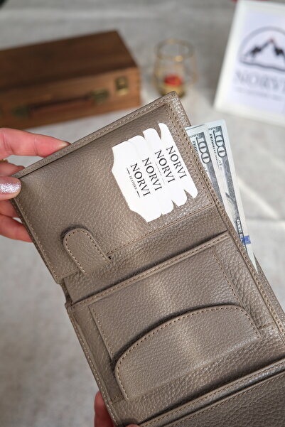 Norvi Leather Genuine Leather Women's Wallet Mink 1222