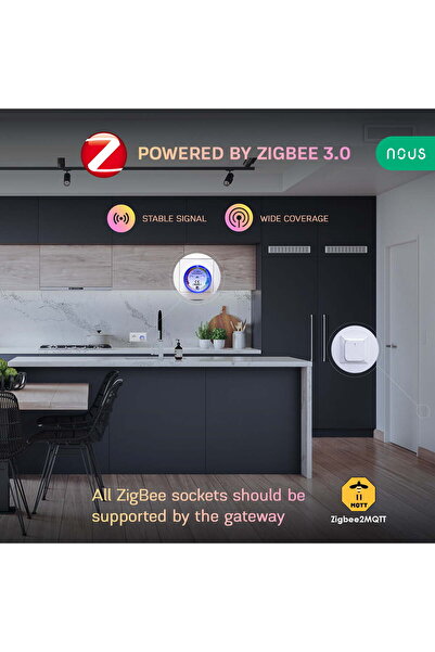 Nous Έξυπνη υποδοχή WiFi με παρακολούθηση κατανάλωσης ενέργειας, NOUS, ZigBee, A1Z