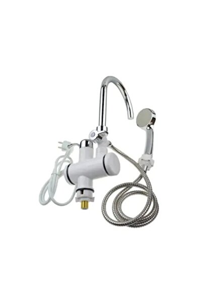 KlaussTech Baterie electrică pentru chiuvetă, încălzire instantanee, afișaj LCD pentru temperatură, cap de duș, 3 kW, 5 l/m²