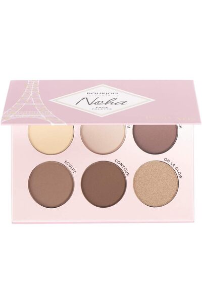 Bourjois لوحة تحديد الوجه وهايلايتر من نهى - 6 درجات لون طبيعية