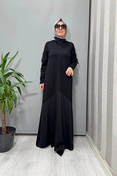 MASCARA Mock Neck Dress with Sleeves Accessory Black 56Mk5101