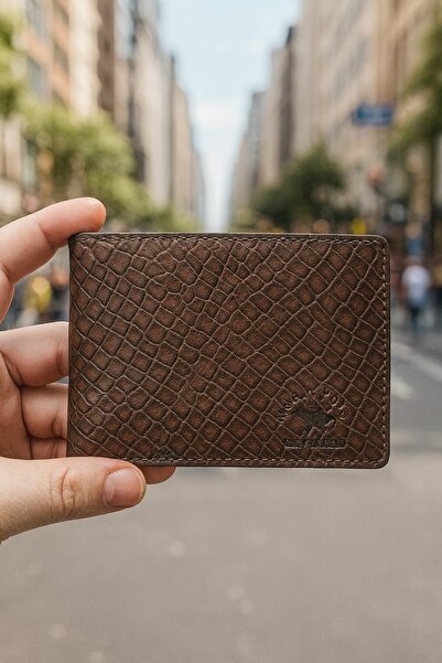 NEWFULL Men's Side Wallet Snake Leather Printed -Genuine Leather