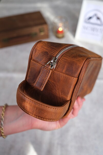 Norvi Leather Genuine Leather Handbag Fındık 1227