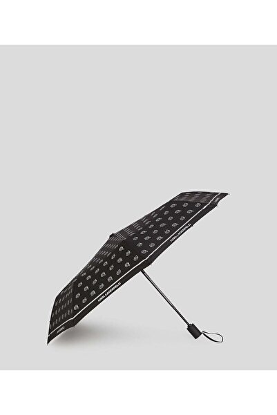 Karl Lagerfeld K/IKONIK 2.0 SM FOIL UMBRELLA A BLACK SILVER Women