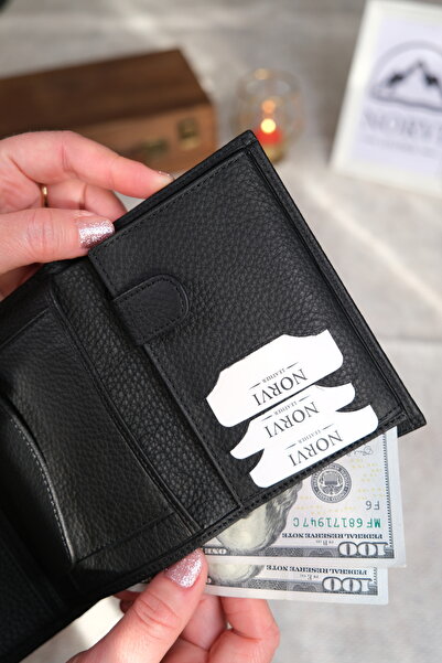 Norvi Leather Genuine Leather Women's Wallet Black 1222
