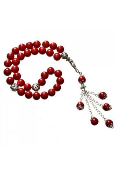 Eagal Red Natural Stone Tasbih (Prayer Beads)