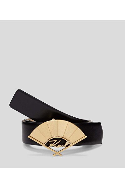 Karl Lagerfeld K/SIGNATURE FAN MD BELT A Black Women