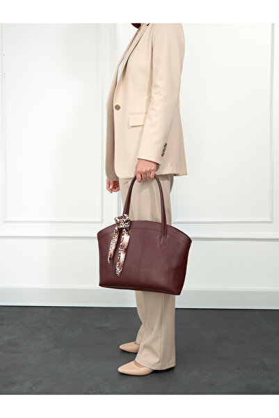 Rivina Laura Women's Scarf Double Handle Shopper Hand and Shoulder Bag (Scarf Color May Vary)