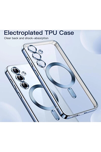 m.tk moveteck Samsung Galaxy S25 Fe Case Camera Protection Magsafe Wireless Transparent Back Colorful Edges Soft