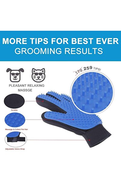Generic Pet Grooming Gloves for Dogs & Cats – Gentle De-Shedding & Bathing Mitts