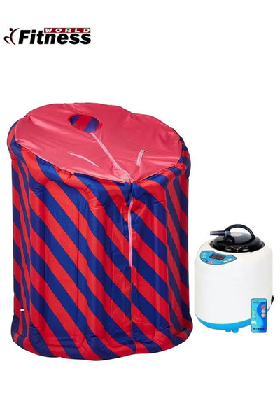 Fitness World جهاز ساونا البخار المنزلية المحمولة قابلة للطي من فتنس وورلد