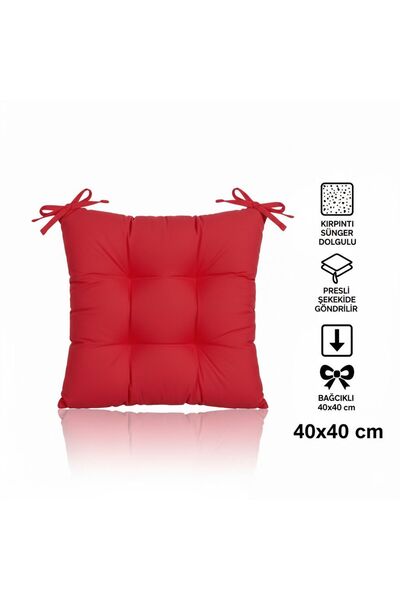 TEZKOTEKSTİL Pofidik Kare Sandalye Minderi 40 x 40 cm