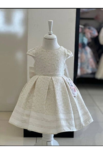 fantasialand Elegant Casual Dress for Girls, model HTRF 112, cream color