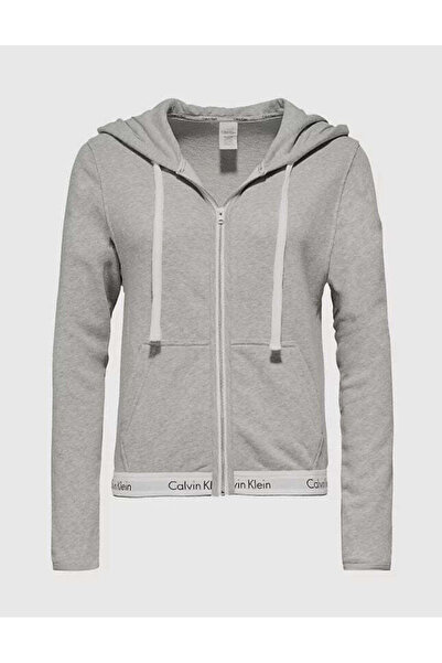 Calvin Klein TOP HOODIE FULL ZIP 0 GREY HEATHER Women