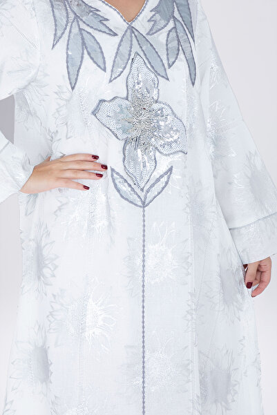 IKKXA Classic Design Silver Patterns Jalabiya