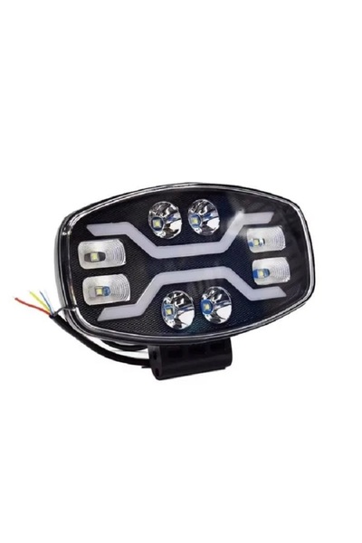 Yaz Universal LED Work Light, 2-Beam with Orange Position LED, 12V-24V (Truck)