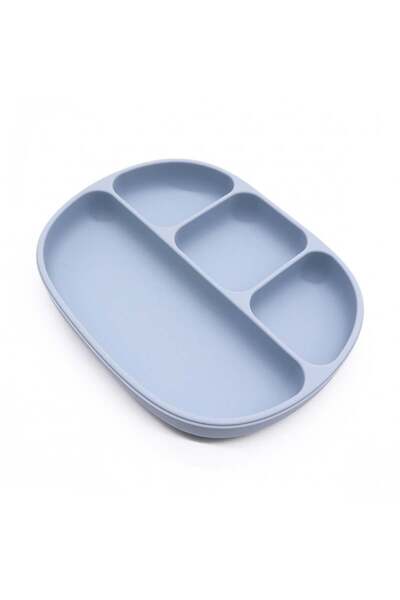 Generic Silicone plate with 4 dividers and lid